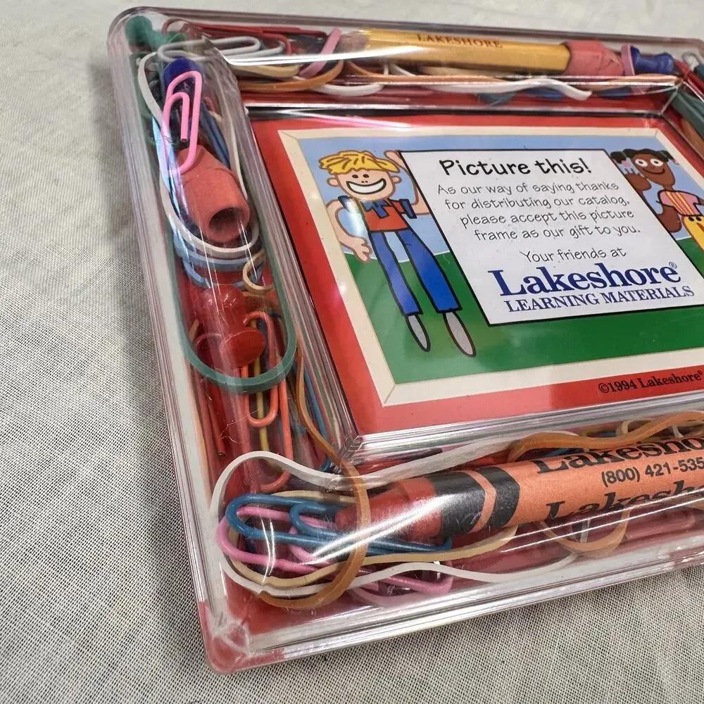 LAKESHORE Learning 1994 Photo Frame 3 1/2 X 5 Push Pins Paperclips Teachers